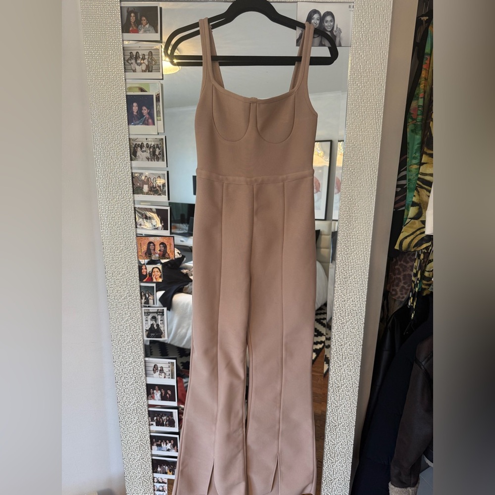Elegant Tan Jumpsuit